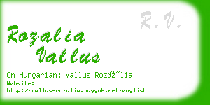 rozalia vallus business card